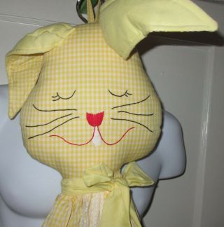 Vintage Yellow White Bunny Rabbit Unisex Baby Diaper Stacker Crib Accessory 3