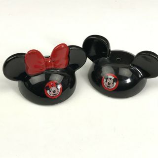 Disney Vintage Mickey Mouse Club Mickey And Minnie Ears Hat Salt & Pepper