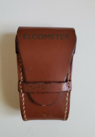 Vintage Elcometer Thickness Gage With Leather Case