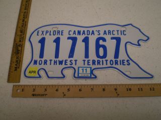 2011 11 Northwest Territories Nwt Canada Polar Bear Graphic License Plate 117167