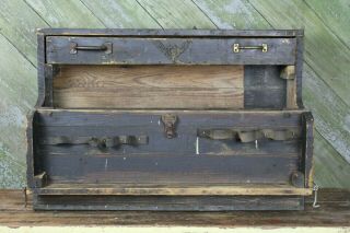 Antique Wood Funeral Home Undertaker Embalming Tool Case Box Old Creepy Cool