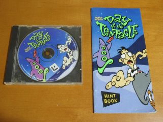 Vintage 1993 Lucasarts Day Of The Tentacle Pc Cd - Rom,  Hint Book
