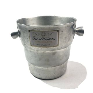 Vintage Great Western Aluminum Champagne Ice Bucket Made In Belgium York
