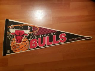 Vintage 90s Chicago Bulls Nba Basketball Pennant Wincraft Sports