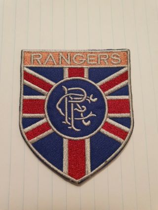 Glasgow Rangers Fc Vintage Football Badge Patch.  Union Jack