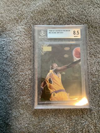 Kobe Bryant Lakers 1996 96 97 Skybox Premium Rookie Card 55 Graded Bgs 8.  5