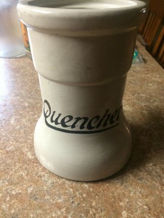 Quencher Antique Soda Fountain Glass Syrup Dispenser No Cracks Or Chips,