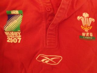 VINTAGE WALES 2007 RUGBY WORLD CUP JERSEY SHIRT SIZE XL 2