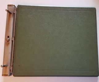 Ledger Book Green 12.  5 " 9 3/4 " Quick Lock Vintage