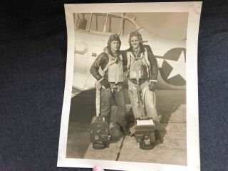 Vintage Photo Us Navy Sailors Pilots Airplane P - 20 Bomber Jacket Cameras