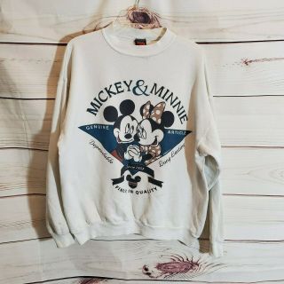 Vtg 90s Mickey & Minnie Mouse Jerry Leigh Disney Oversized Sweatshirt Sz Xl