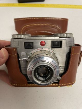 Vintage Kodak Signet 35 Camera With Brown Leather Case -