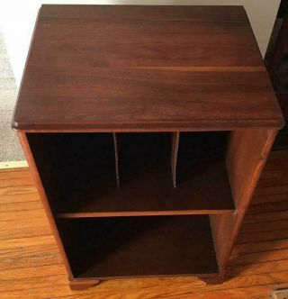 Vintage Record Cabinet 1950 Lovely Cherry Wood Mid Century Style Antique Wooden