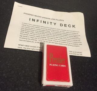 (u) Vintage Closeup Card Magic Trick Infinity Deck By Jon Allen