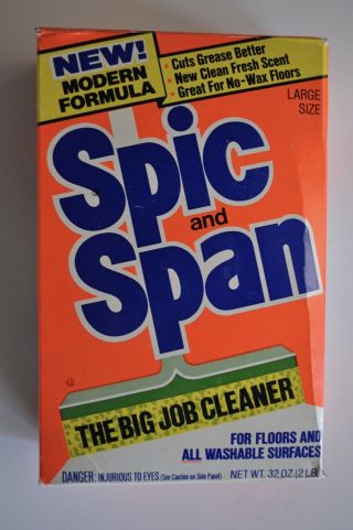 Vintage Spic And Span Floor Cleaner Box Full Prop Display