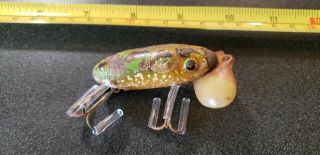 Vintage Arbogast Jitterbug Wood Plastic Lip Fishing Lure Frog
