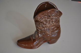 Vintage Frankoma Wall Vase Pocket Cowboy Boot Western Unbranded