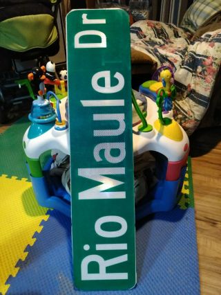 Authentic Retired Rio Maule Street Sign Reflective.  36 X 8 Double Sided