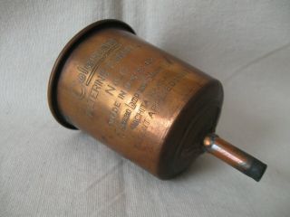 Vintage Coleman copper No.  0 filtering funnel 1940 ' s 2