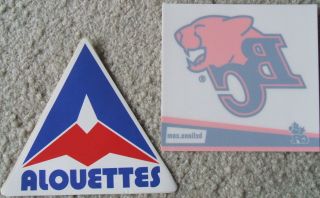 Bc Lions Window Cling,  Montreal Alouettes Vintage (cfl) Football Stickers