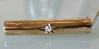 Antique 14k Gold Diamond Victorian Brooch Pin - Diamond Jewelry - Estate Jewelry