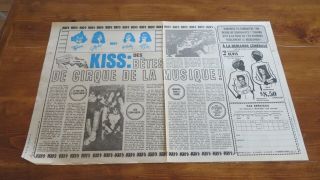 Kiss Music Group Vintage 1 1/2 Pages Newspaper Article Feb.  1978