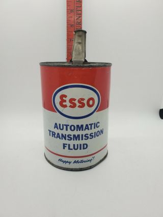 Vintage Esso Automatic Transmission Fluid - One Quart Can Gas Oil