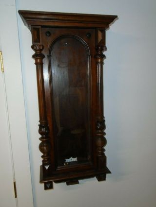 Antique - Walnut - Vienna Regulator Weight Clock - Case - Ca.  1890 - To Restore - E500