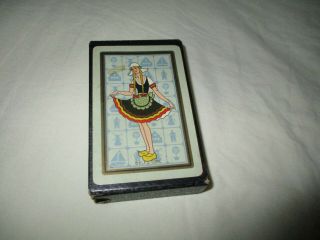 Vintage De Luxe Playing Cards Dutch Girl Complete