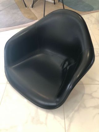 Eames For Herman Miller Black Padded Contract Armshell Chair Seat Only