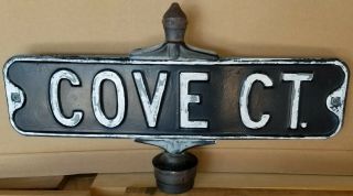 Vintage Two Sided Cove Ct Metal Street Road Sign Lyle Mpls Sign Bracket