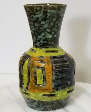 Bitossi Londi Raymor Italy Mid Century Modern Geometric Italy Pottery Vase