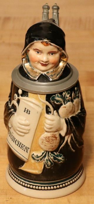 Munich Child By Reinemann 1/2 L German Character Beer Stein Antique 209