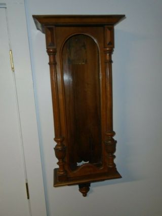 Antique - Walnut - Vienna Regulator Weight Clock - Case - Ca.  1890 - To Restore - E499