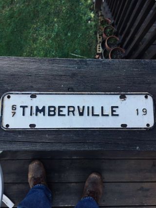 Vintage Timberville Virginia Front Plate Or Tag Topper