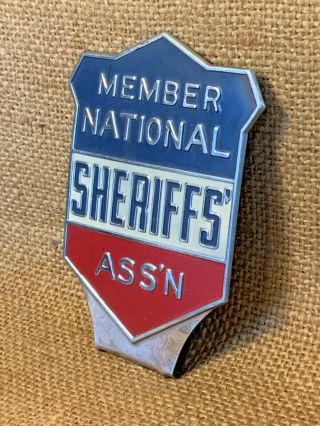 National Sheriff’s Association License Plate Topper Police Embossed Vintage Sign