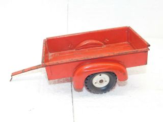 Vintage Tru Scale Red Two Wheel Truck Bed Trailer