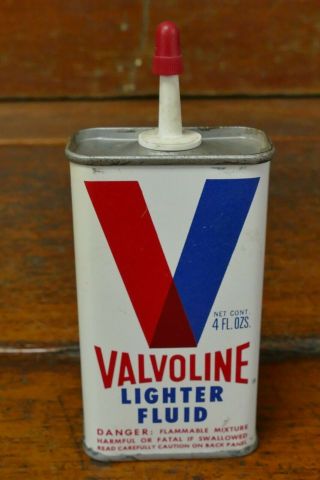 Vintage Valvoline Lighter Fluid 4oz Handy Oiler Oil Can - Freedom Pa - Empty