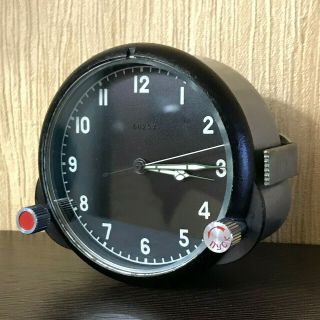 Military Soviet Cockpit Clock 122 Chs Russian Su Mig Air Force Panel Ussr Rare