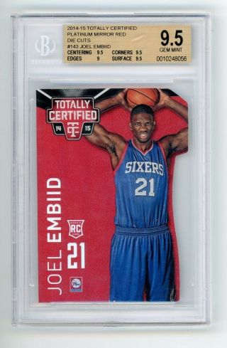 Joel Embiid 2014 - 15 Totally Certified Red Rc 108/135 Bgs 9.  5 Gem