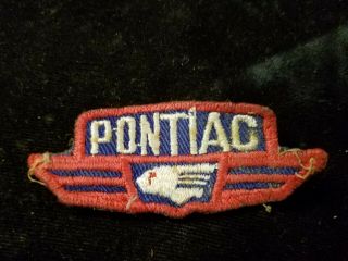 Vintage Pontiac Indian Head Car Auto Wing Patch 3 " X 1 1/4 "