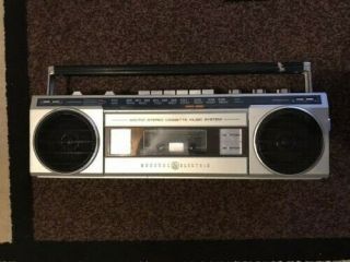Vintage Ge General Electric 3 - 5283a Stereo Cassette Boombox Ghettoblaster