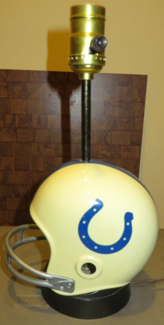 Colts Helmet Lamp 1973 Vintage Nfl Light - No Shade