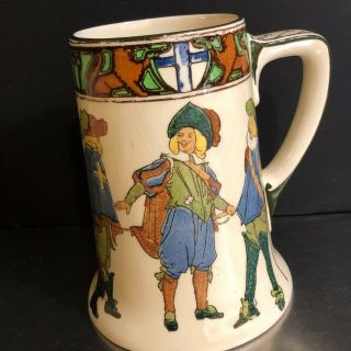 Vtg Royal Doulton Stein Mug 4 Musketeers Made England Porcelain Literary Gift