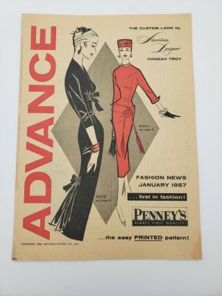3 Vintage 1950s McCalls Vogue Advance Pattern Fashion Booklets Catalogs 2