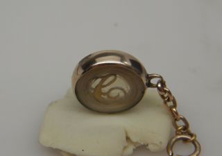 Antique Georgian Gold & Rock Crystal Birth Charm Letter C