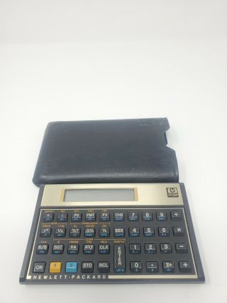 Hewlett Packard Hp - 12c Programmable Financial Calculator With Case Vintage
