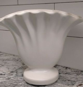 Vintage California Pottery Porcelain White Vase Usa Art Deco