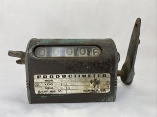 Durant Productimeter Industrial Counter Model 5 - H - 1 - 1 - R Vintage Milwaukee Wis