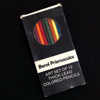 Berol Prismacolor 952 Set Of 12 Colored Art Pencils Thick Lead Vintage